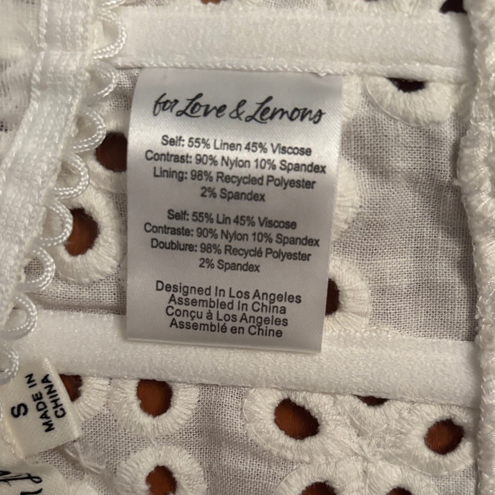 For Love And Lemons White Eyelet Lace Bustier - Picture 2 of 5